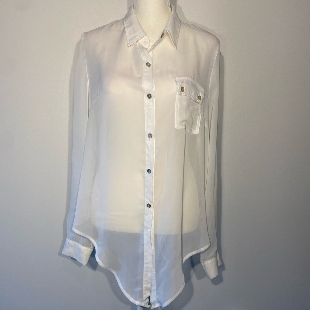 Sheer white blouse